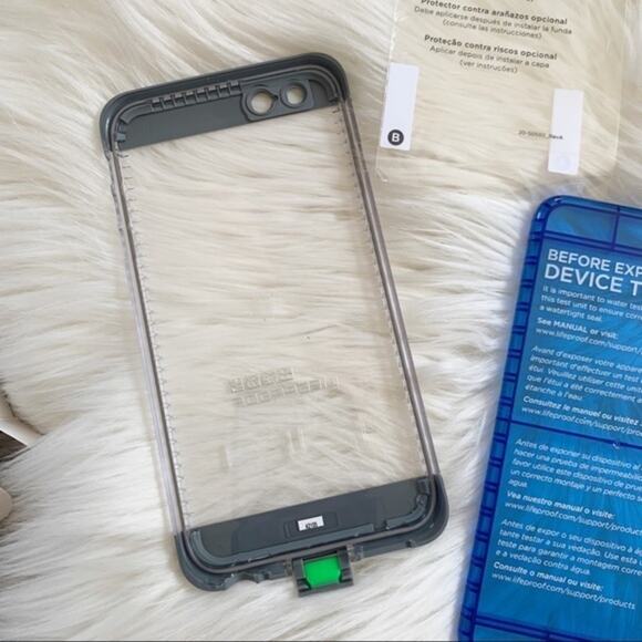 iPhone 6 Plus Nuud Lifeproof Phone Case White Gray New - Picture 13 of 13